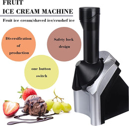 Ice Cream Maker Machine Black & Gray | Homemade Frozen Dessert Treat Maker | Easy to Use